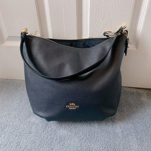 Navy Blue Pebbled Leather Skylar Hobo